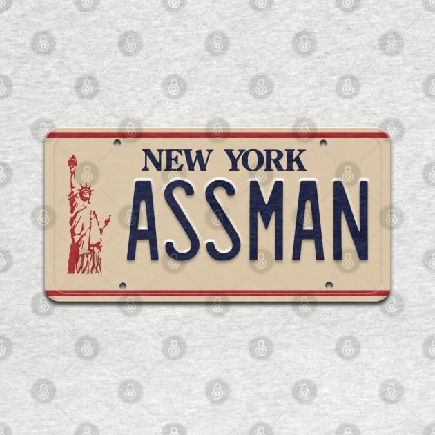 Kramer's ASSMAN License Plate by tvshirts